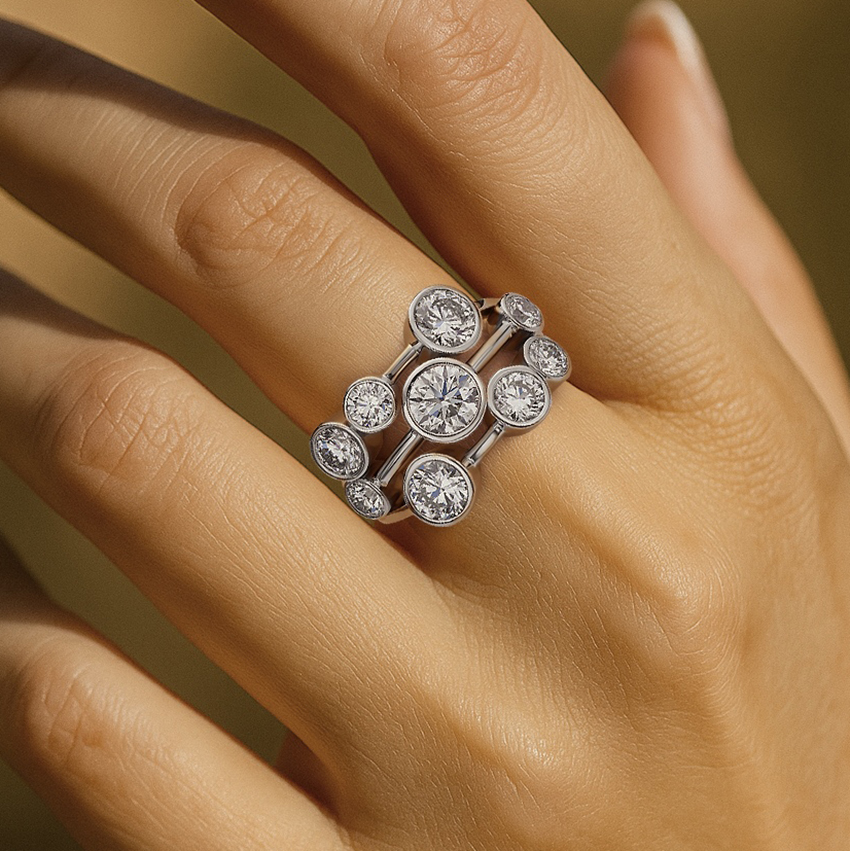 Raindance Inspired Diamond Rings & The Diamond Bubble Ring